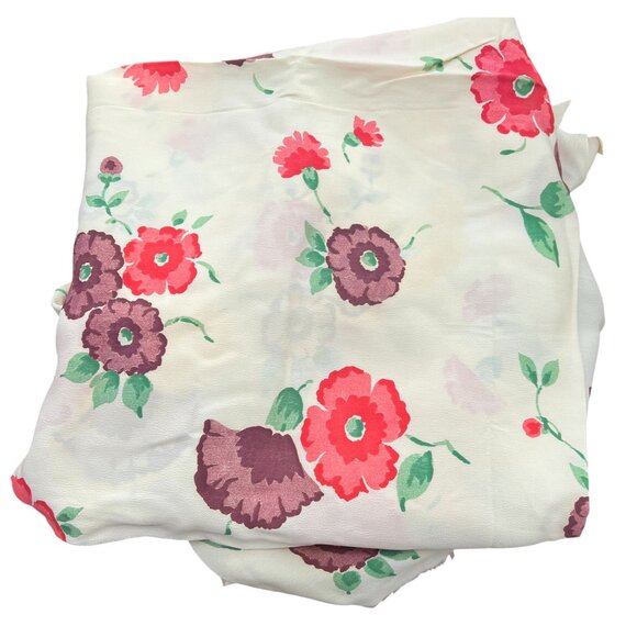 Vintage 1940-1950 Floral Striped Solid Fabric Lot of 13 Remnants - Picture 11 of 13